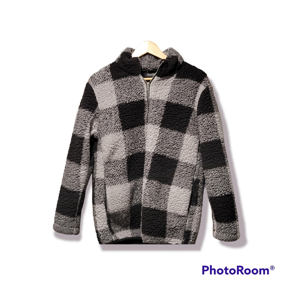 Fashion Plaid Fleece Pullover